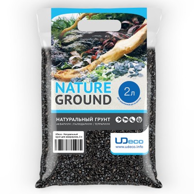 UDeco "Canyon Black" 4-6 мм, 2 л (чёрный гравий) UDeco "Canyon Black" 4-6 мм, 2 л (чёрный гравий)