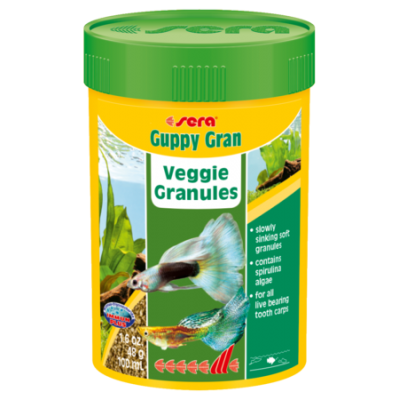 Sera "Guppy Gran" 100 мл (мелкие растительные гранулы) Sera "Guppy Gran" 100 мл (мелкие растительные гранулы)