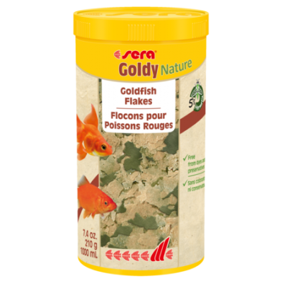 Sera "Goldy Nature" 1 л (хлопья для золотых рыбок) Sera "Goldy Nature" 1 л (хлопья для золотых рыбок)