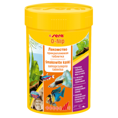 Sera "O-Nip" 100 мл (таблетки из мотыля, криля и трубочника) Sera "O-Nip" 100 мл (таблетки из мотыля, криля и трубочника)
