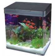 Boyu "MS-420" Черный аквариум с LED светильником и фильтром, 31 л, 400x230x450 мм