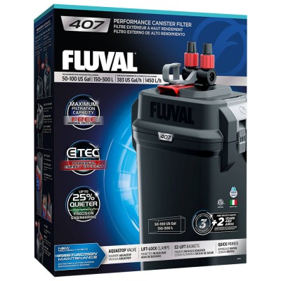 Fluval "407" 1450 л/час, 20 Вт, 150-500 л (канистровый фильтр) Fluval "407" 1450 л/час, 20 Вт, 150-500 л (канистровый фильтр)