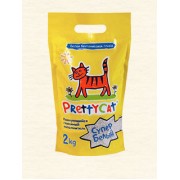 PrettyCat "Супер Белый" 2кг (Комкующийся глиняный наполнитель)