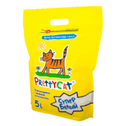 PrettyCat "Супер Белый" 5л. (Комкующийся глиняный наполнитель)