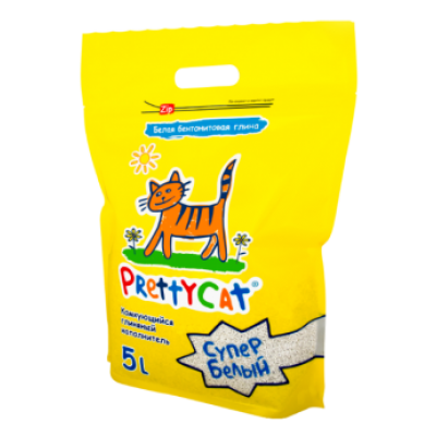 PrettyCat "Супер Белый" 5л. (Комкующийся глиняный наполнитель) PrettyCat "Супер Белый" 5л. (Комкующийся глиняный наполнитель)