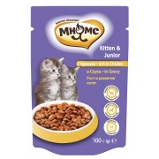 Мнямс "Паучи с курицей в соусе для котят" 100г.(корм для котят)