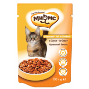 Мнямс "Паучи с курицей в соусе для кошек" 100г.(корм для котят)